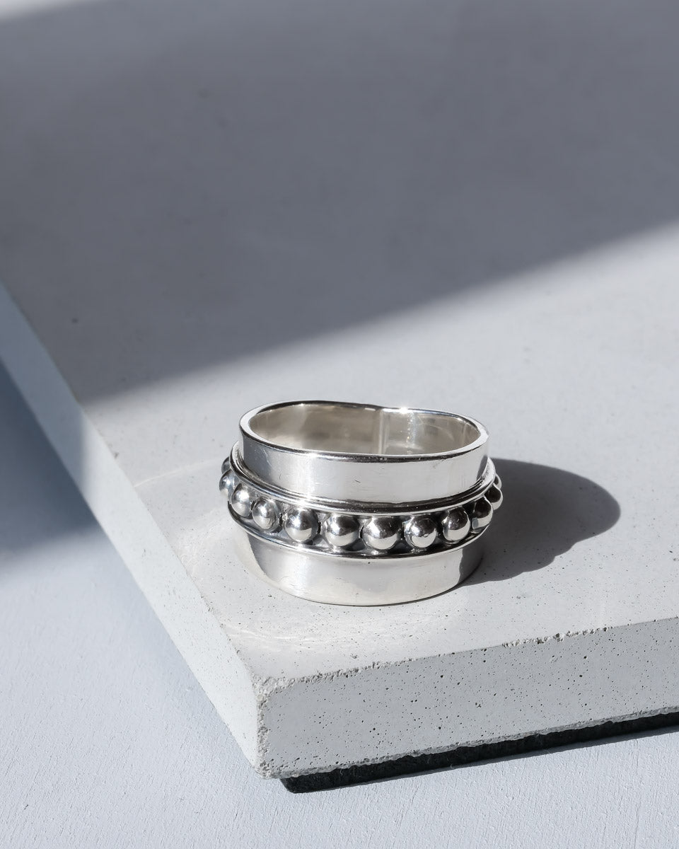 ヴィンテージ シルバー リング / Stud Mexico Ring Size 19 – chili