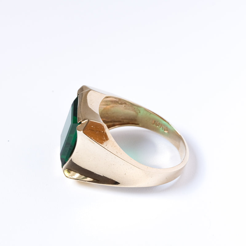 エメラルド カラーストーン リング / Emerald Classic Ring Size 19