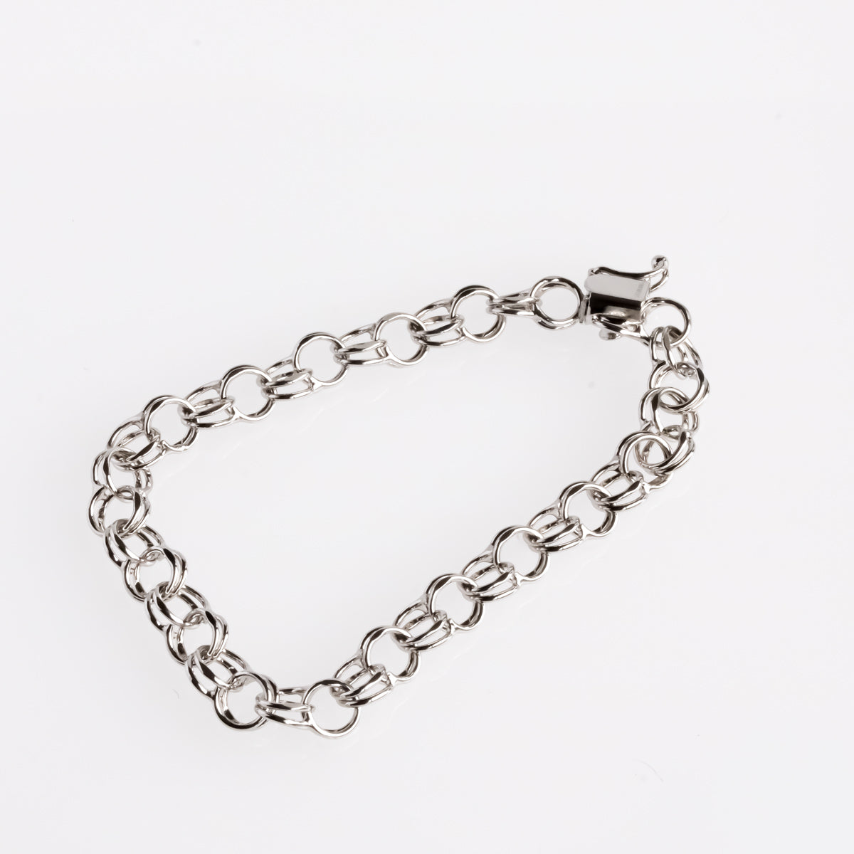 イタリア ヴィンテージ シルバー ブレスレット / Italy Double Linked Chain Silver Bracelet – chili