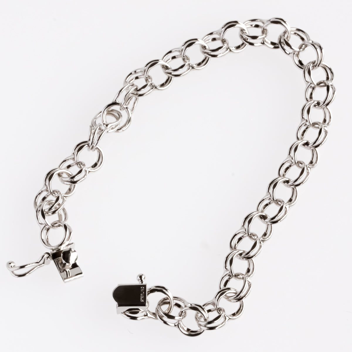 イタリア ヴィンテージ シルバー ブレスレット / Italy Double Linked Chain Silver Bracelet – chili