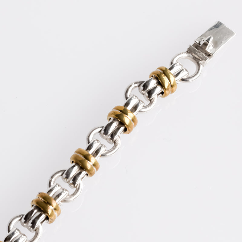 メキシコ ヴィンテージ シルバー ブレスレット / Gold u0026 Silver Taxco Chain Bracelet – chili