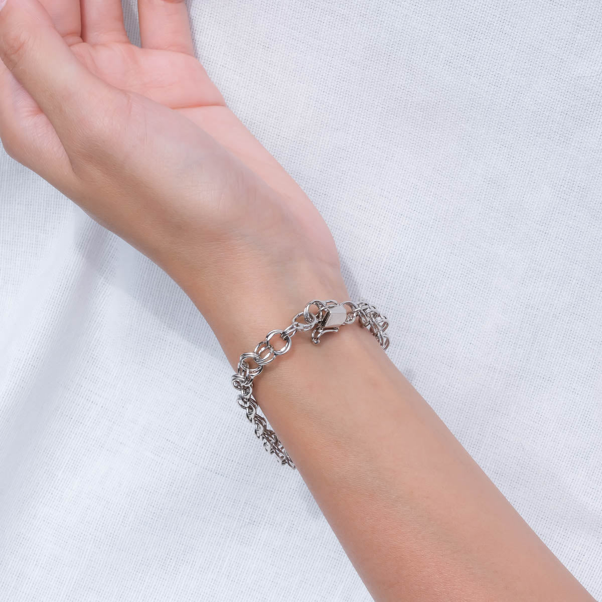 イタリア ヴィンテージ シルバー ブレスレット / Italy Double Linked Chain Silver Bracelet – chili