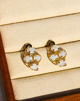 Opal 8 stone earrings 14K Gold