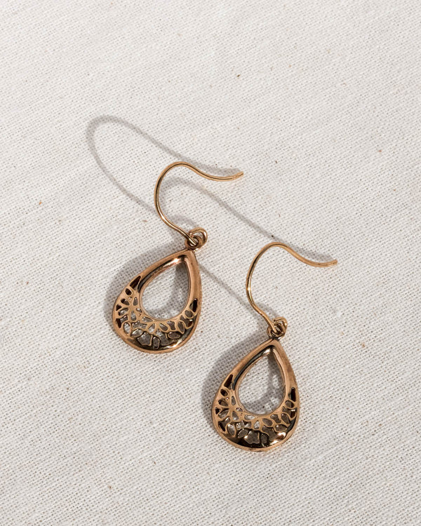 9kt gold hook earrings 